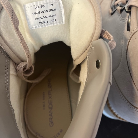 Cole Haan ZEROGRAND City Lace-Up Waterproof Wedge Hiker Boot Size 9 Gray - Picture 4 of 9